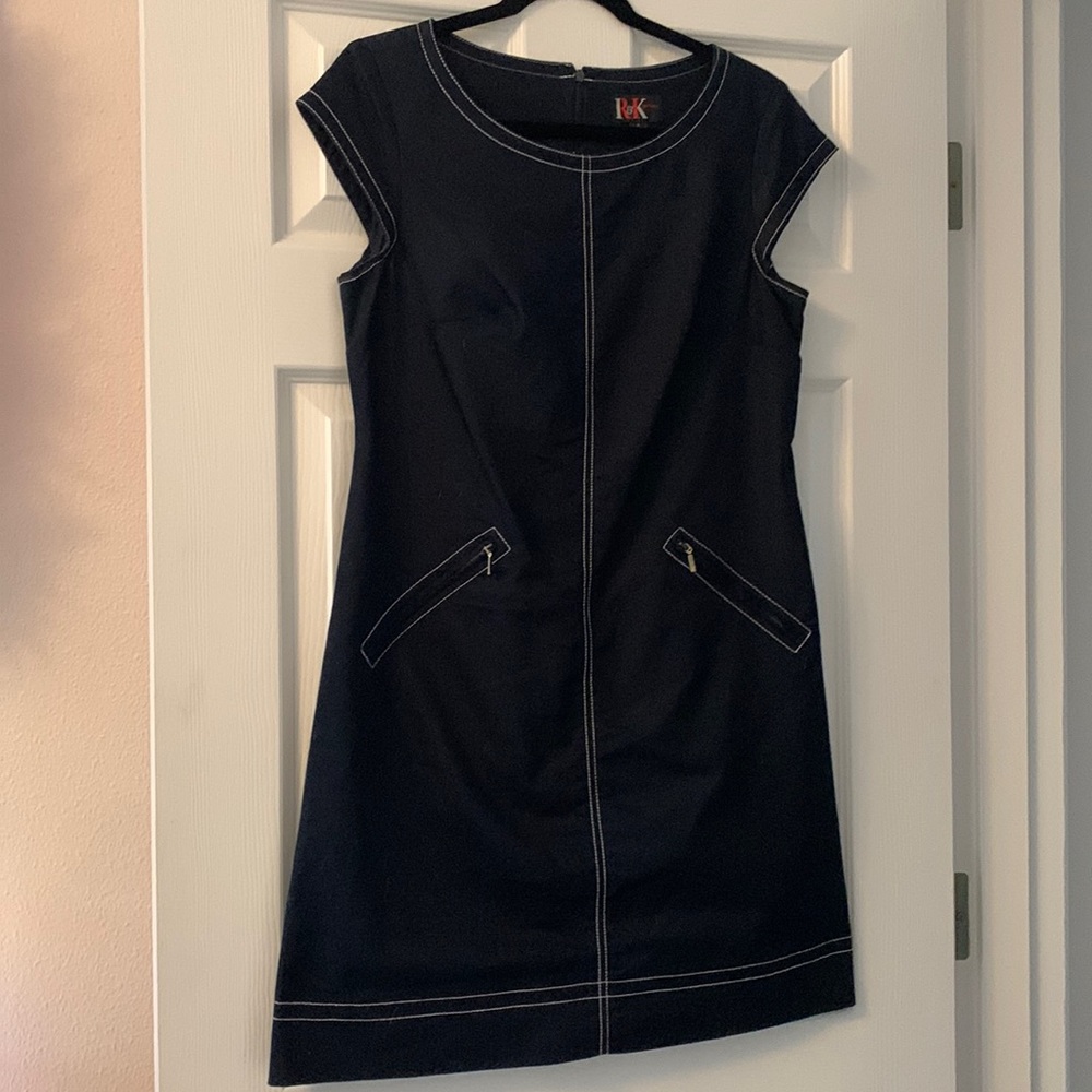 Dark denim mid dress